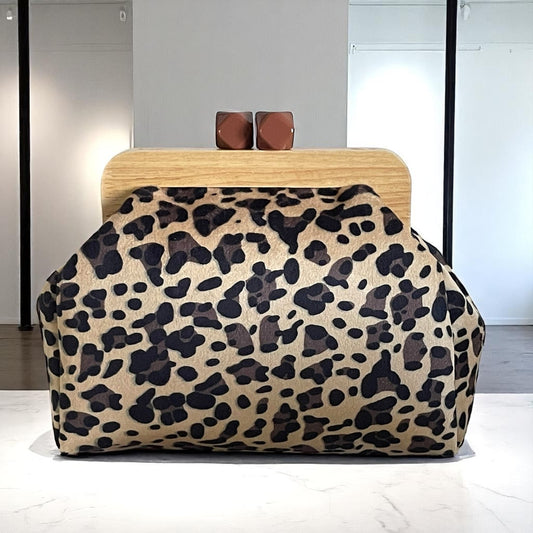 Leopard Print Handmade Clutch – Crafted in Türkiye