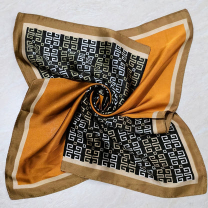 Maillard Women's Summer Easiest for Match Scarf Brown Silk Scarf