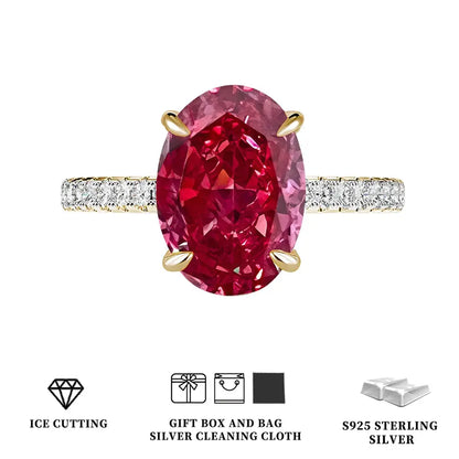 Celestia Oval Zircon Statement Ring – detail view 33