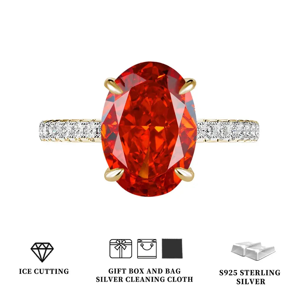 Celestia Oval Zircon Statement Ring – detail view 28