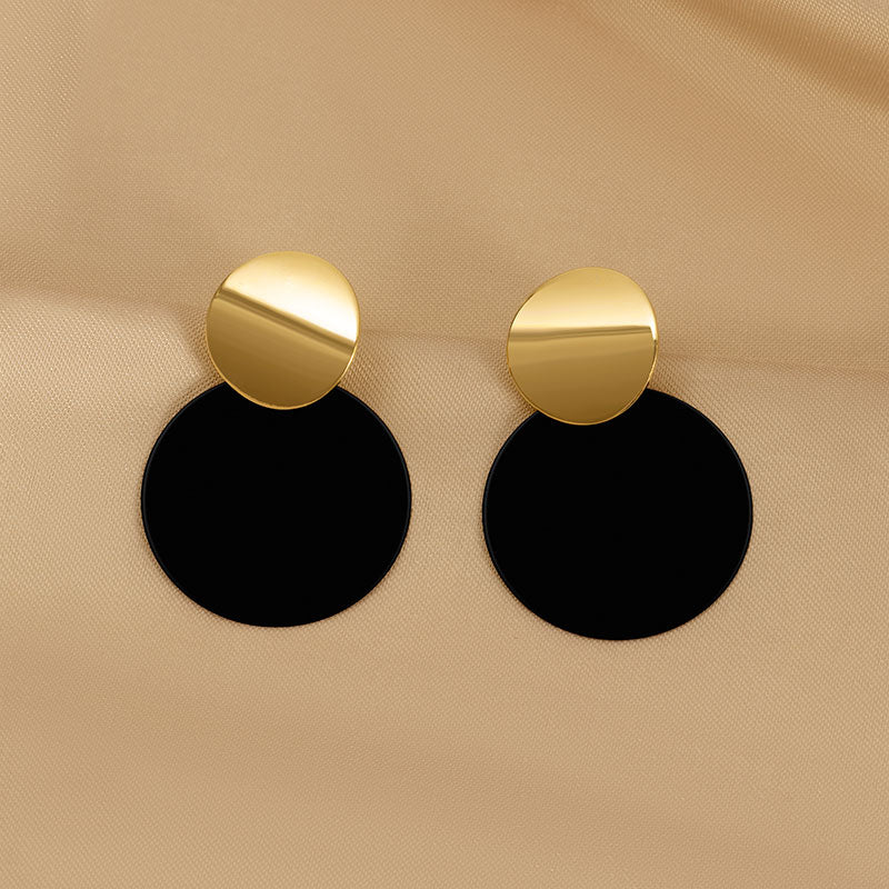 Geometric Statement Earrings with Korean-inspired Design