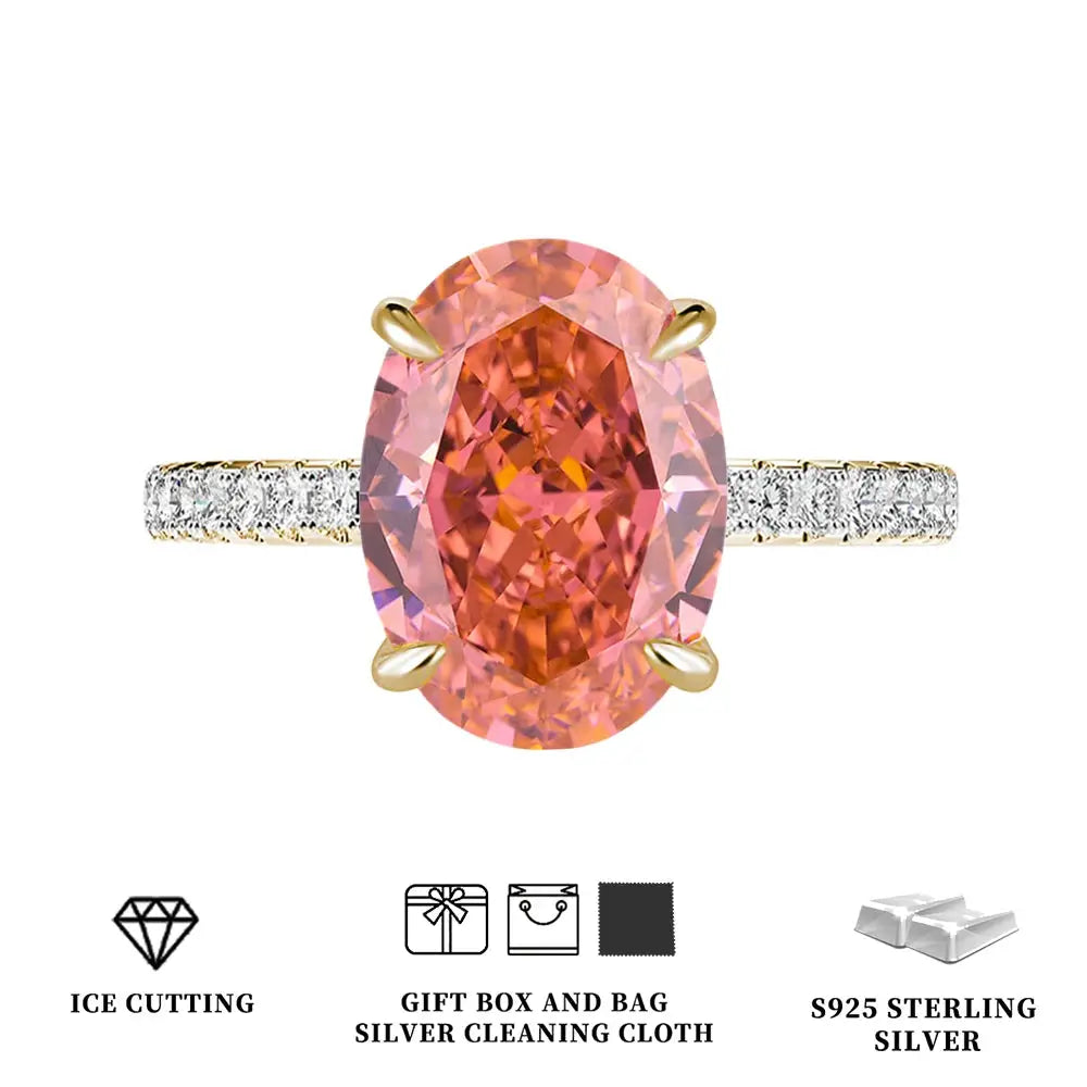 Celestia Oval Zircon Statement Ring – detail view 13