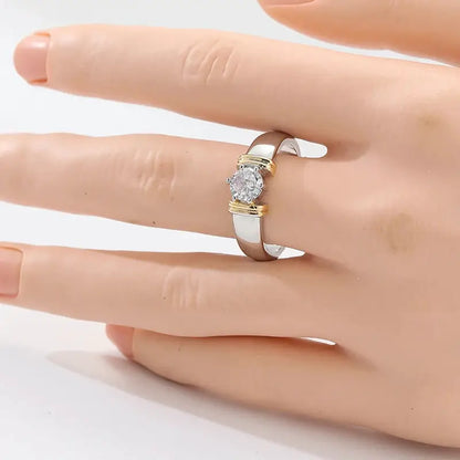 Silver-Tone Zirconia Ring Collection – detail view 2