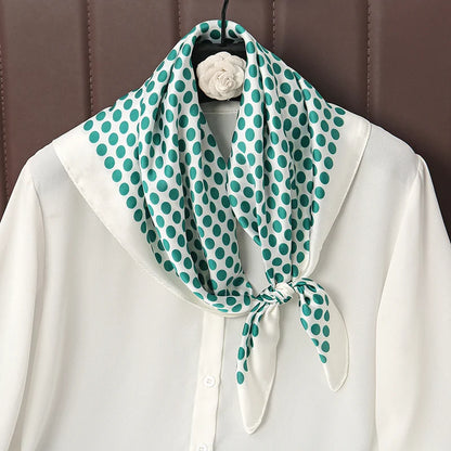 Luxury Satin Silk Square Scarf for Women, Printed Fashion Wrap, Shawl, Neckerchief