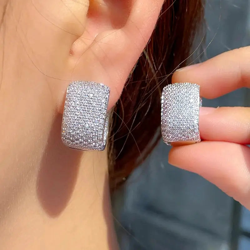 Sculpted Pavé Hoop Earring Collection – Glam Duchess