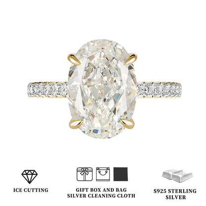 Celestia Oval Zircon Statement Ring – detail view 32