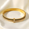 Load image into Gallery viewer, Chic Geometric Gold-Plated Stainless Steel Bangles