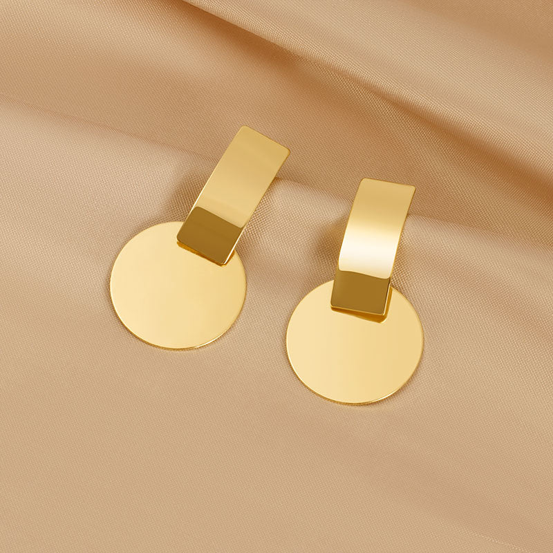Geometric Statement Earrings with Korean-inspired Design