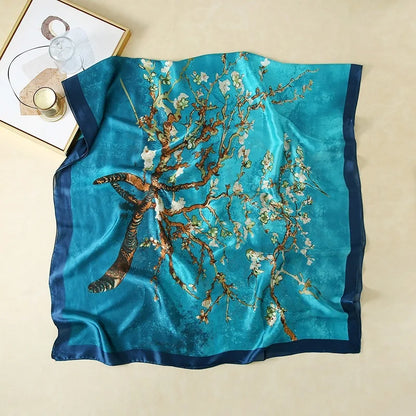 Spring Scarf Women's Luxury Design Scarf Silk Shawl