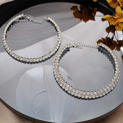 luxury layered crystal choker necklace elevate