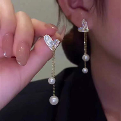 exquisite crystal dangle earrings