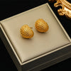 Gold Color Geometric Twist Stainless Steel Earrings