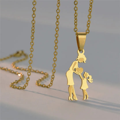 Family Necklaces with Mama Pendants - Stainless Steel Jewelry for Mother's Day & Birthdays