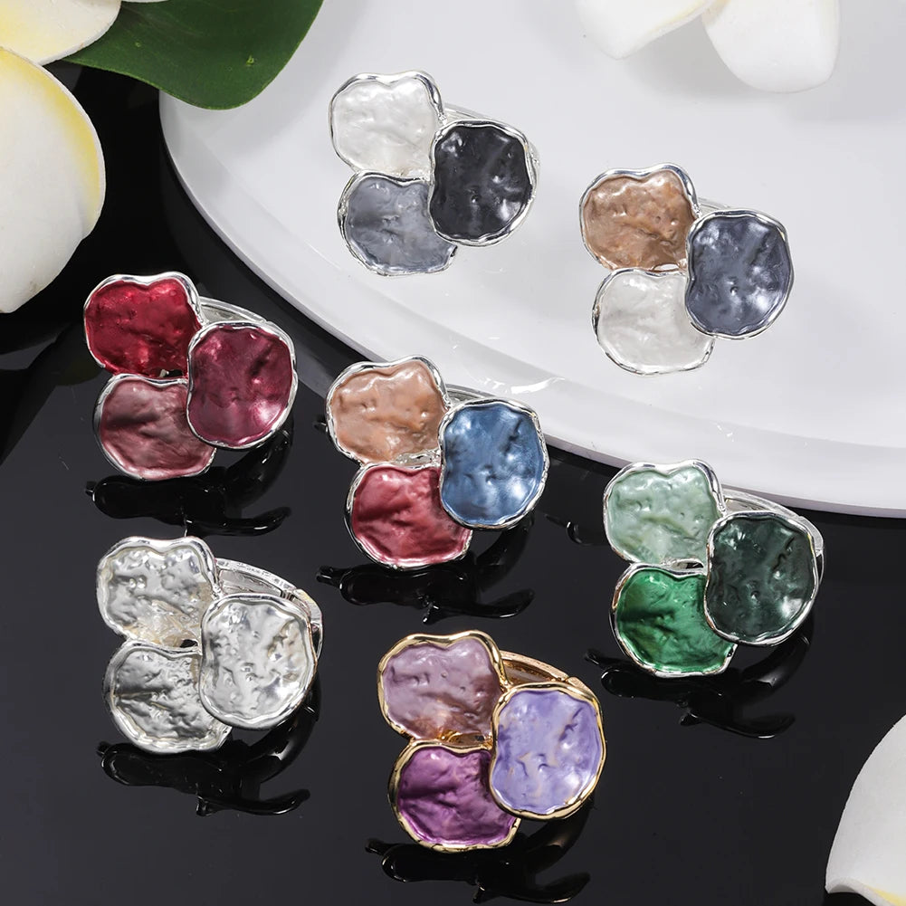 Summer Colorful Modern Statement Rings