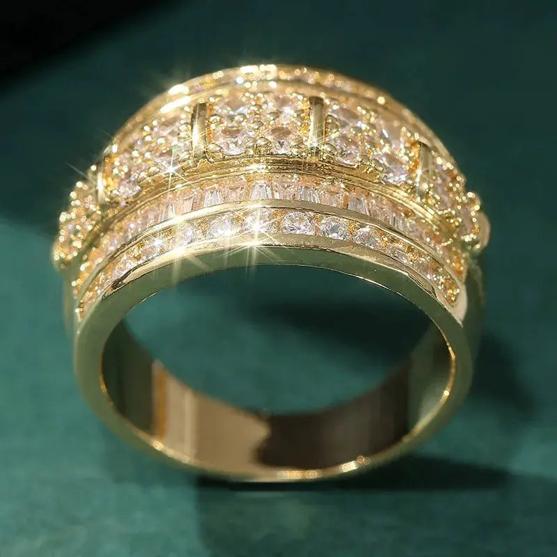 Aurelia Gold-Tone Pavé Ring – detail view 4