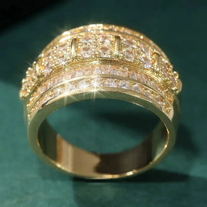 Aurelia Gold-Tone Pavé Ring – detail view 4