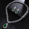Exquisite Green Emerald Cubic Zirconia Jewelry Set
