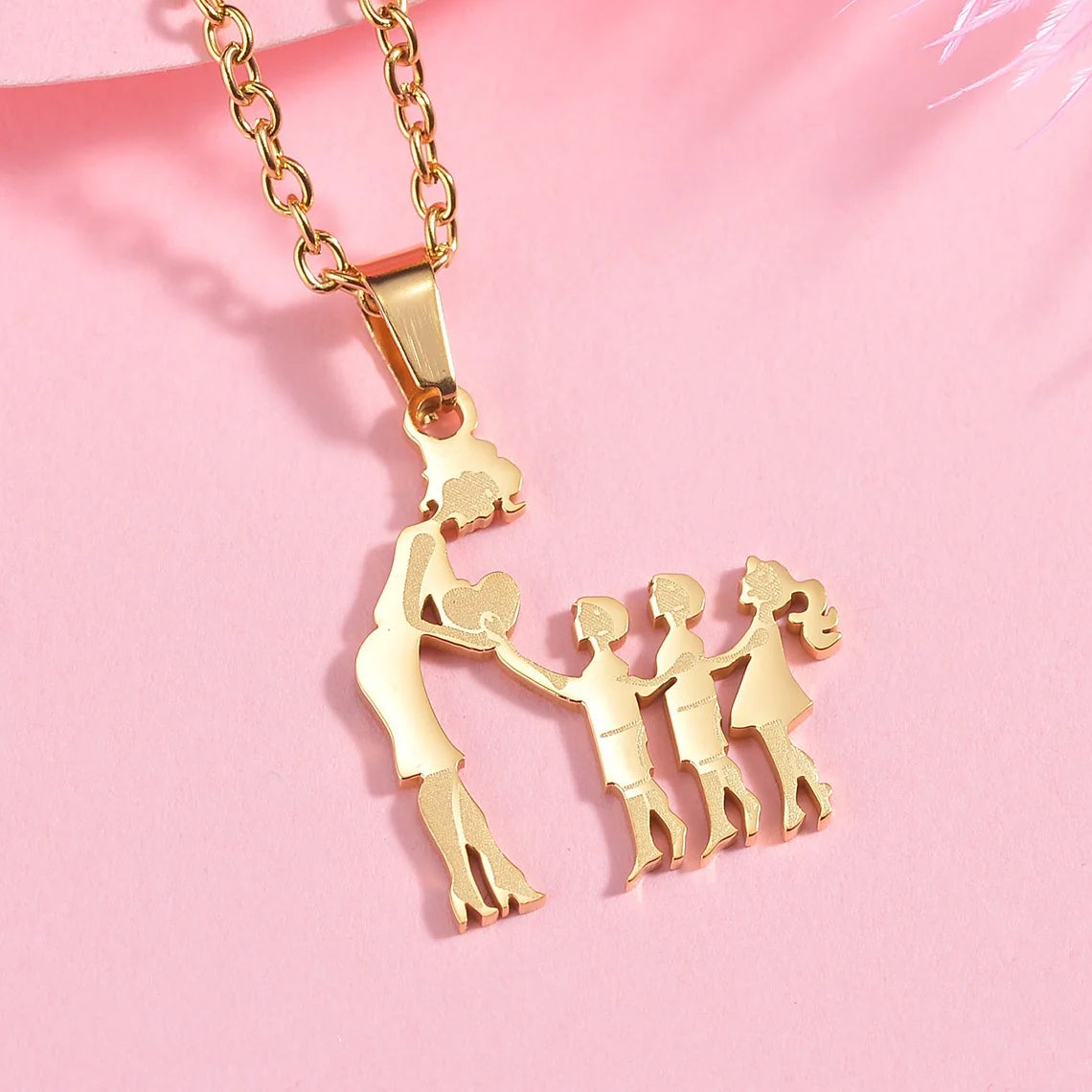 Family Necklaces with Mama Pendants - Stainless Steel Jewelry for Mother's Day & Birthdays