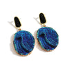 Vintage Abstract Simulated Stone Statement Earrings