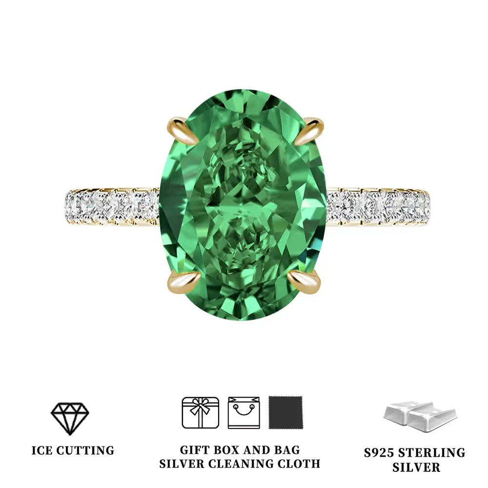 Celestia Oval Zircon Statement Ring – detail view 30