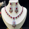 Exquisite Multicolored CZ Stone Geometric Jewelry Set