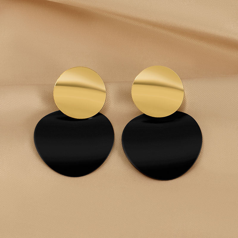 Geometric Statement Earrings with Korean-inspired Design