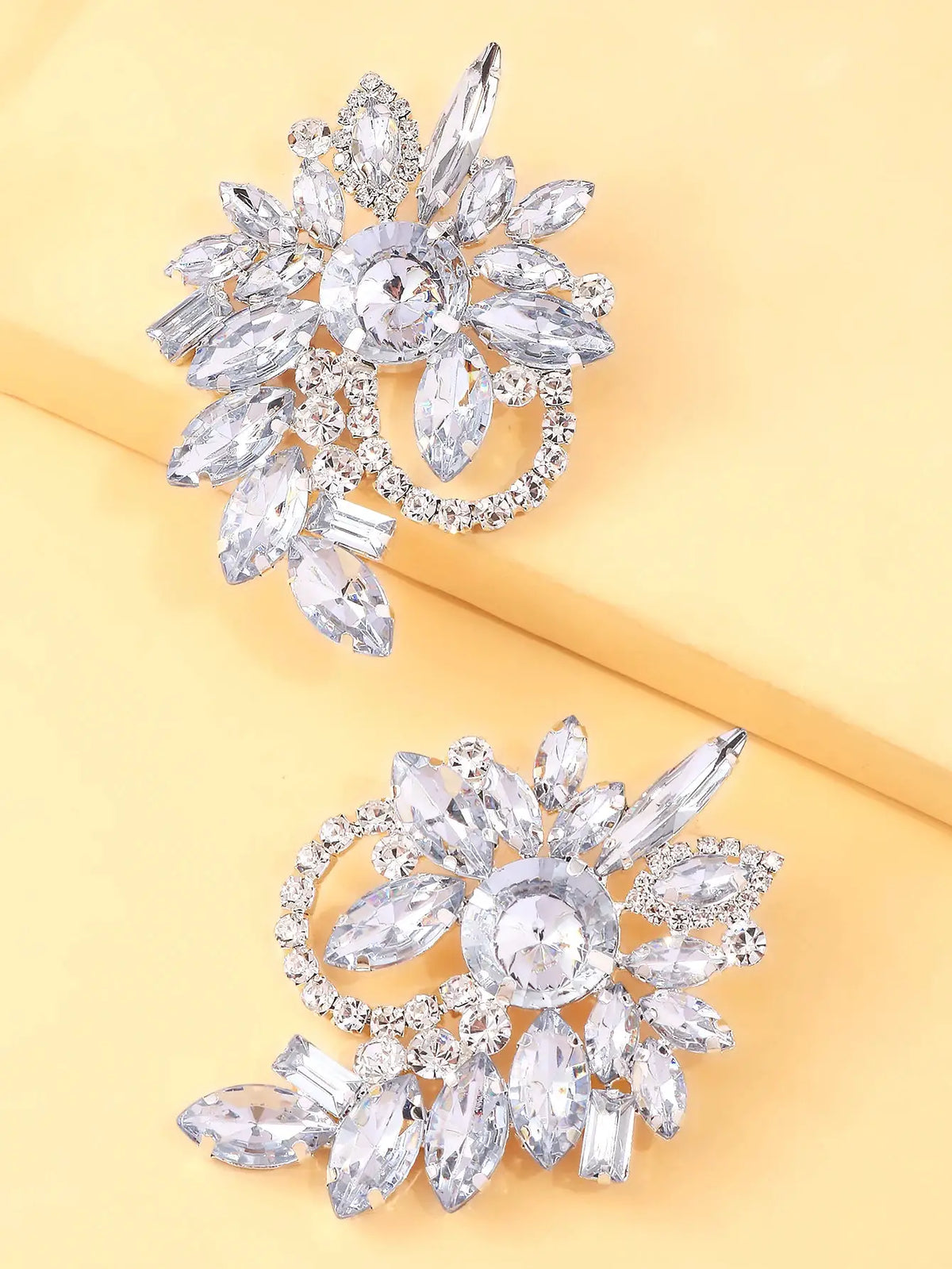 Fleur Radiance Crystal Drop Earrings – detail view 2
