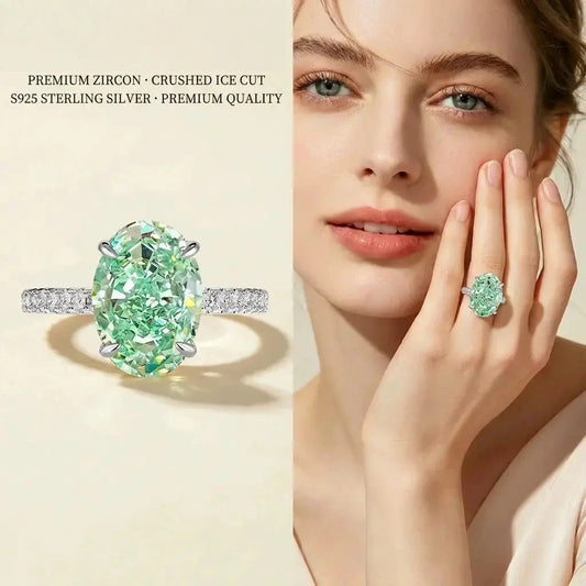 Celestia Oval Zircon Statement Ring – Glam Duchess