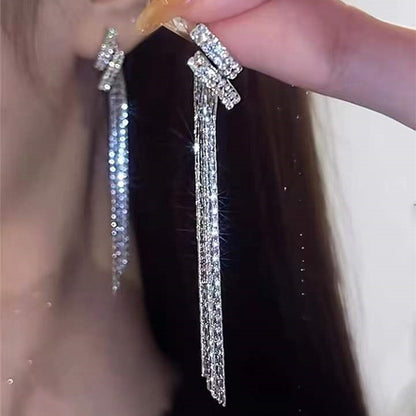 exquisite crystal dangle earrings