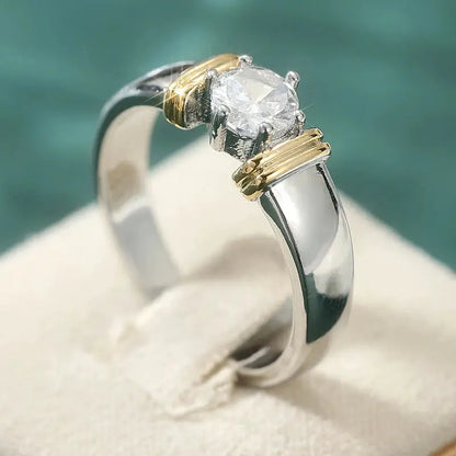 Silver-Tone Zirconia Ring Collection – detail view 3