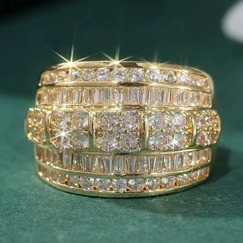 Aurelia Gold-Tone Pavé Ring – detail view 2