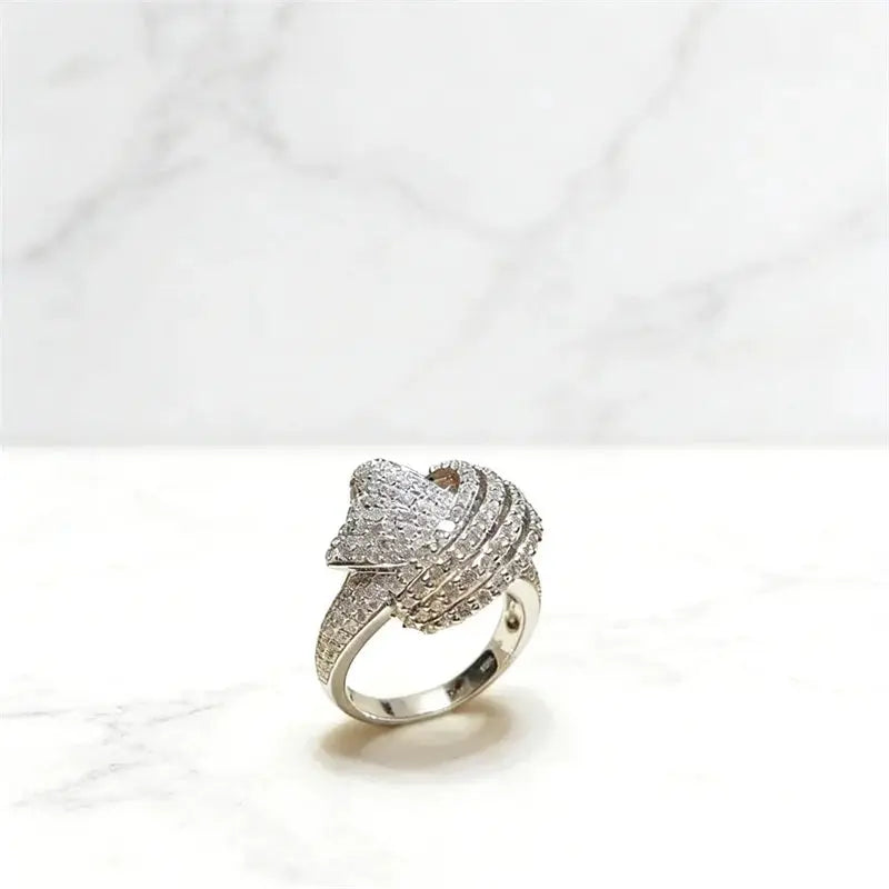 Seraphine Silver-Tone Pavé Ring – detail view 4
