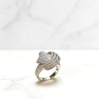Seraphine Silver-Tone Pavé Ring – detail view 4