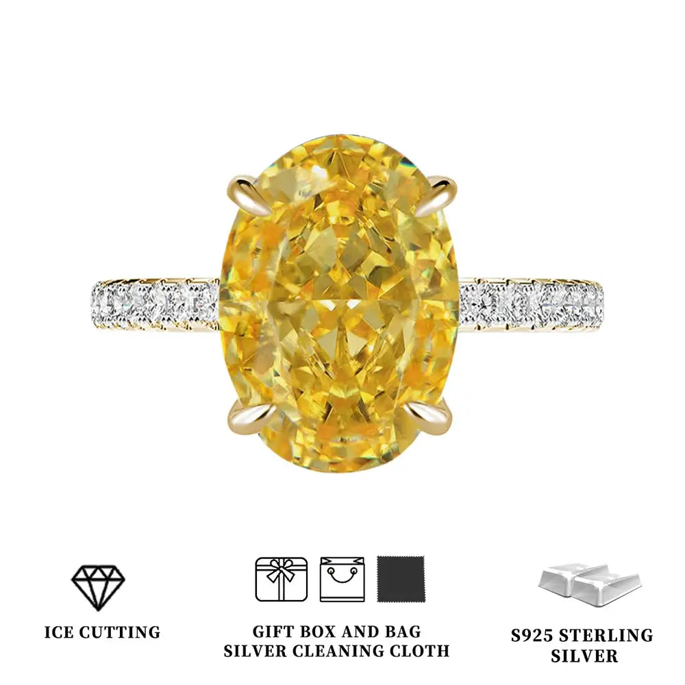 Celestia Oval Zircon Statement Ring – detail view 17