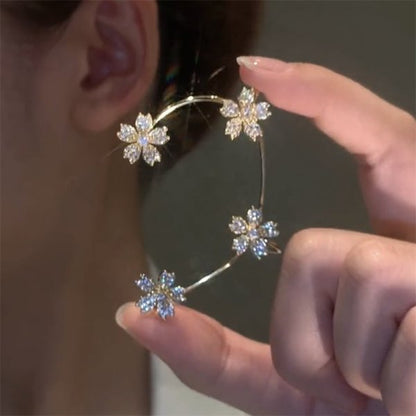 Zircon Butterfly Clip-On Ear Cuffs with Cubic Zirconia