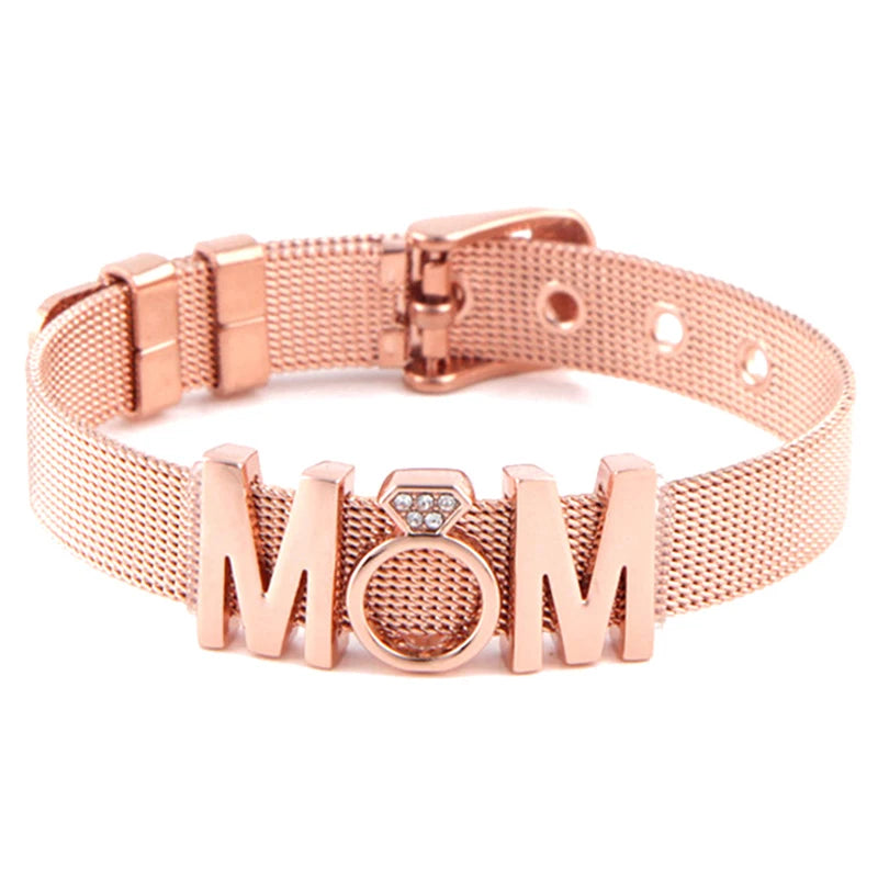 Crystal mom Camera Hollow Love Beads Charm Bracelets Bangle