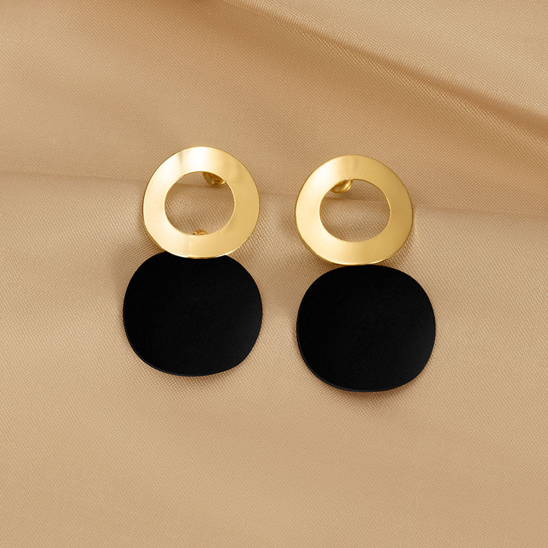 Geometric Statement Earrings with Korean-inspired Design