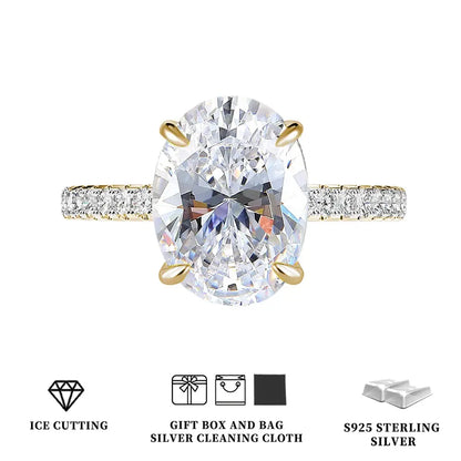 Celestia Oval Zircon Statement Ring – detail view 9