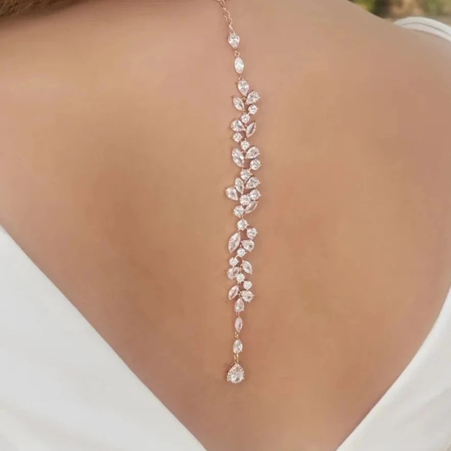 Enchanting Bridal Choker Backdrop Necklace for a Timeless Elegance