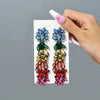 Colorful Crystal Decor Dangle Earrings for Women