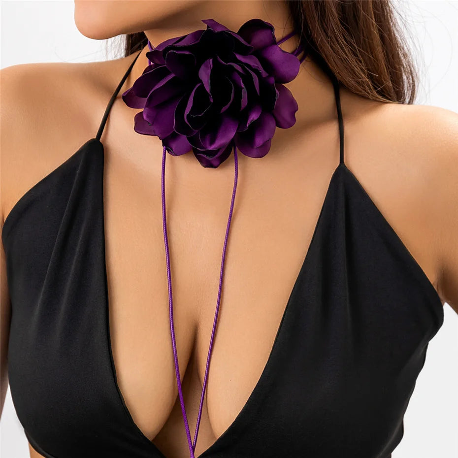 Gothic Rose Choker Necklace