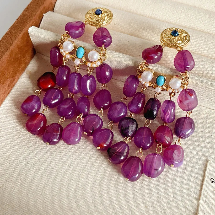 Geometric Tassel Drop Earrings for Women | Exquisite Designer Jewelry