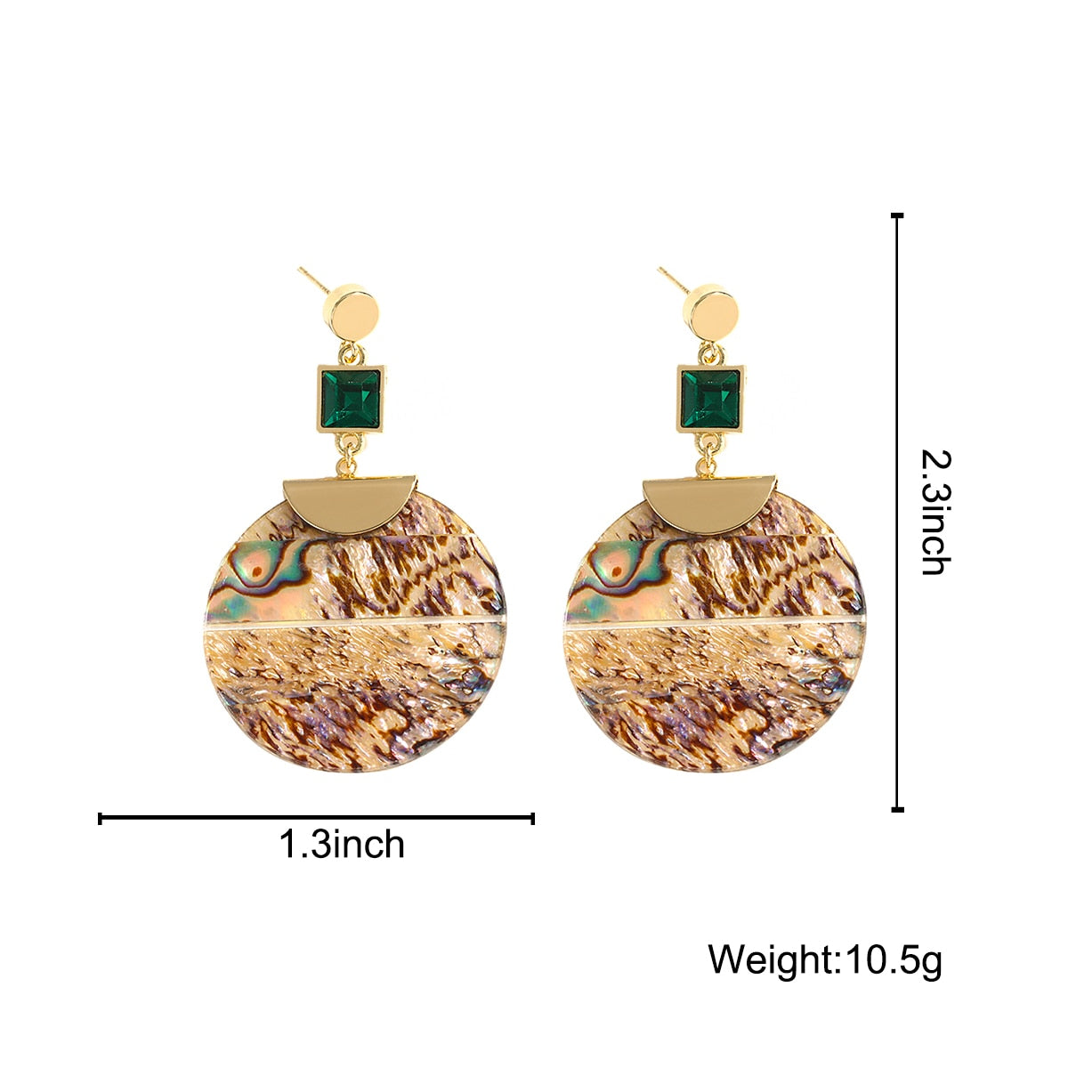 Vintage-Inspired Abalone Shell Drop Earrings