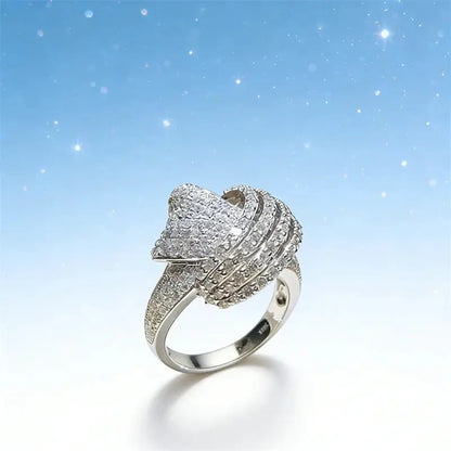 Seraphine Silver-Tone Pavé Ring – detail view 3