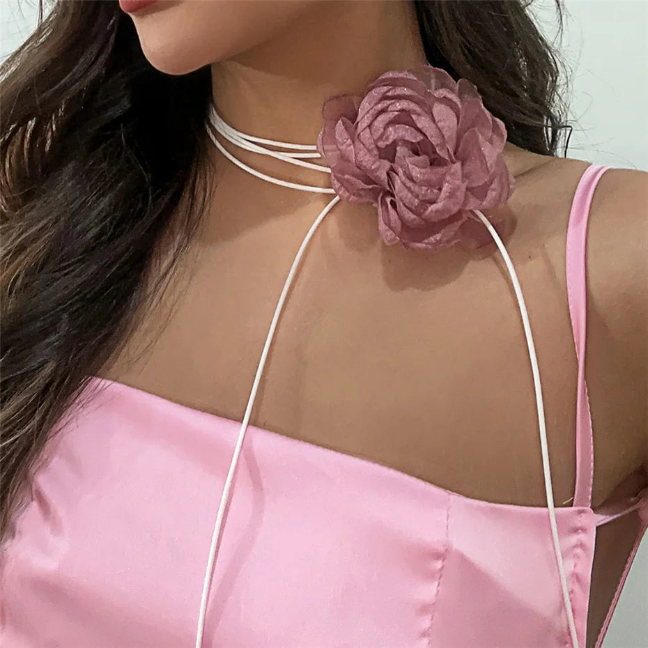 Gothic Rose Choker Necklace