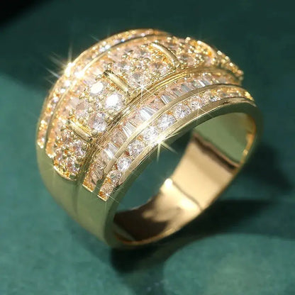 Aurelia Gold-Tone Pavé Ring – detail view 6