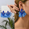 Exquisite Bohemian Lace Crystal Flower Earrings