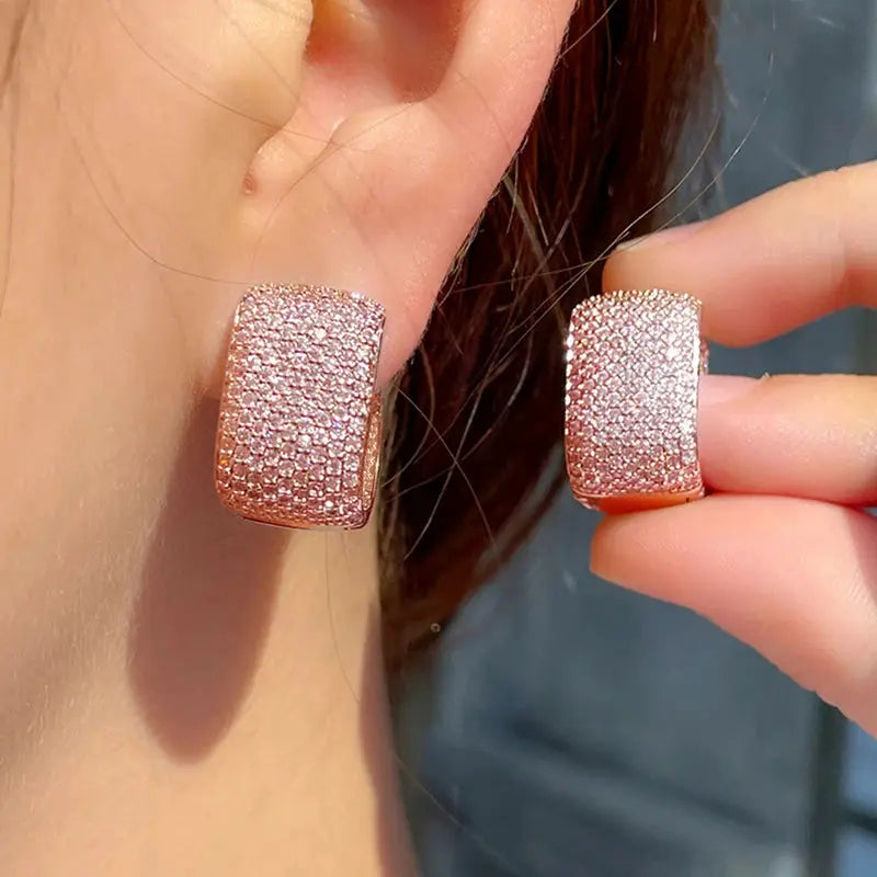 Sculpted Pavé Hoop Earring Collection – detail view 8