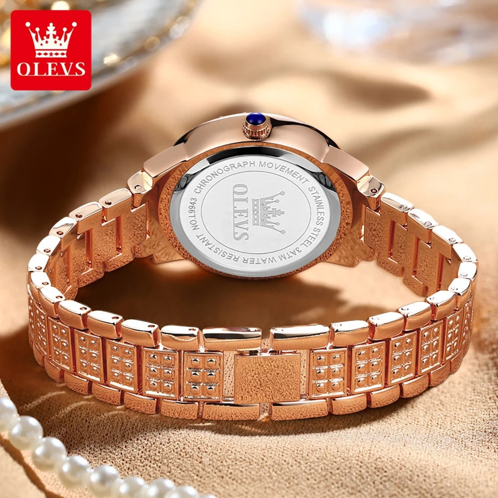 Quartz Dazzling Diamond Waterproof Luminous Luxury Wrist Watch