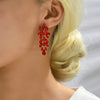 Exquisite Vintage-Style Crystal Leaf Dangle Earrings